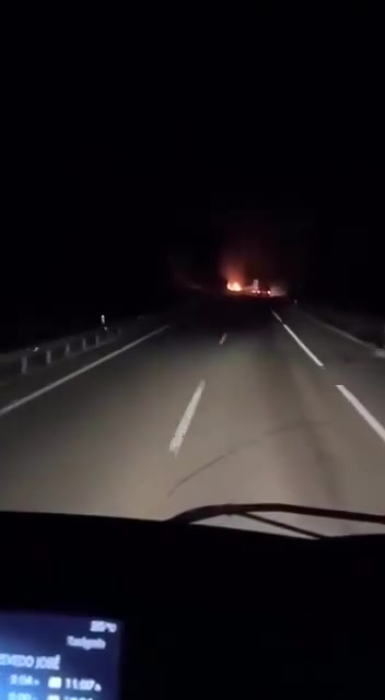 兰博基尼猛烈起火阿斯报报道目击者车载拍到若塔车祸现场画面