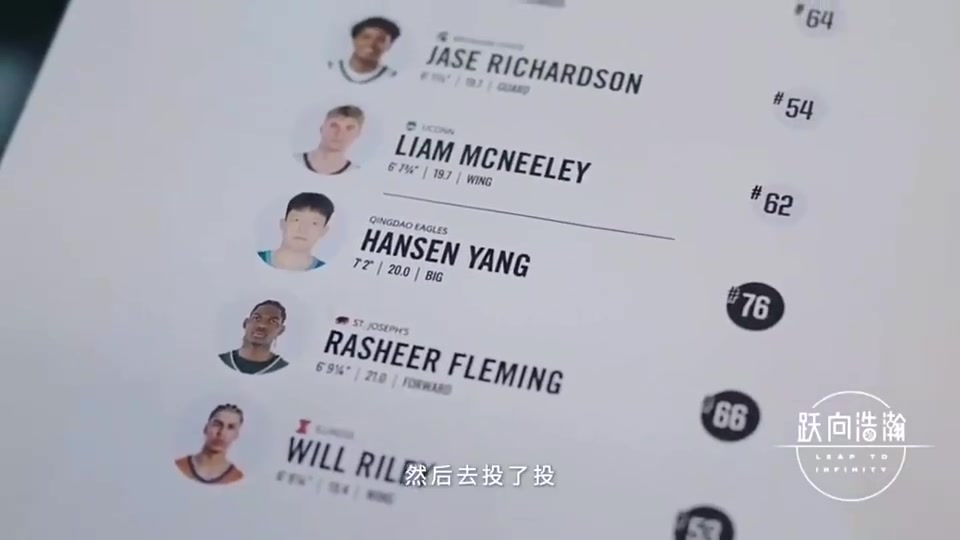 16号签被选中杨瀚森谈首次试训开拓者叫我扬长补短继续努力