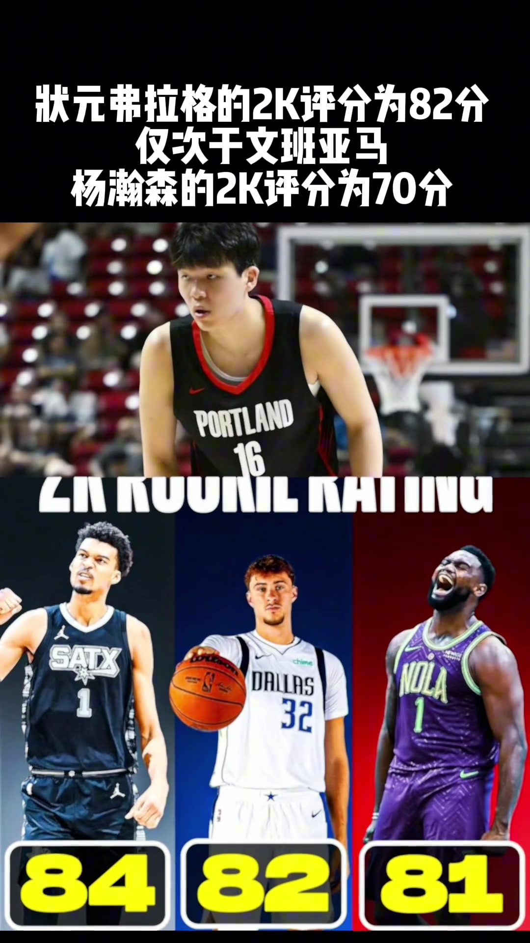 我会给你改到99的明年就能见到GOAT杨瀚森了