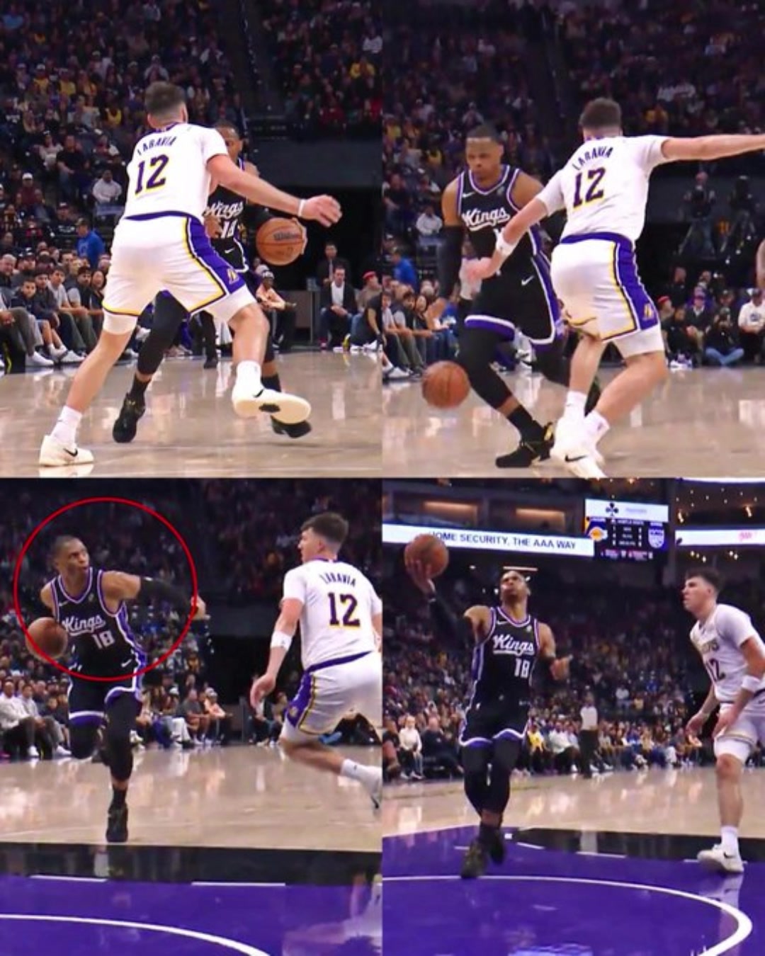 侮辱性极强威少变向一步过掉拉拉维亚还调戏看他一眼