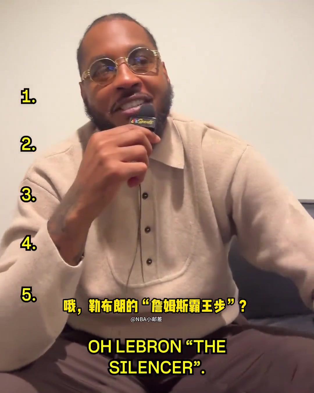 安东尼给NBA球员庆祝动作排名库里的晚安安力压詹姆斯霸王步