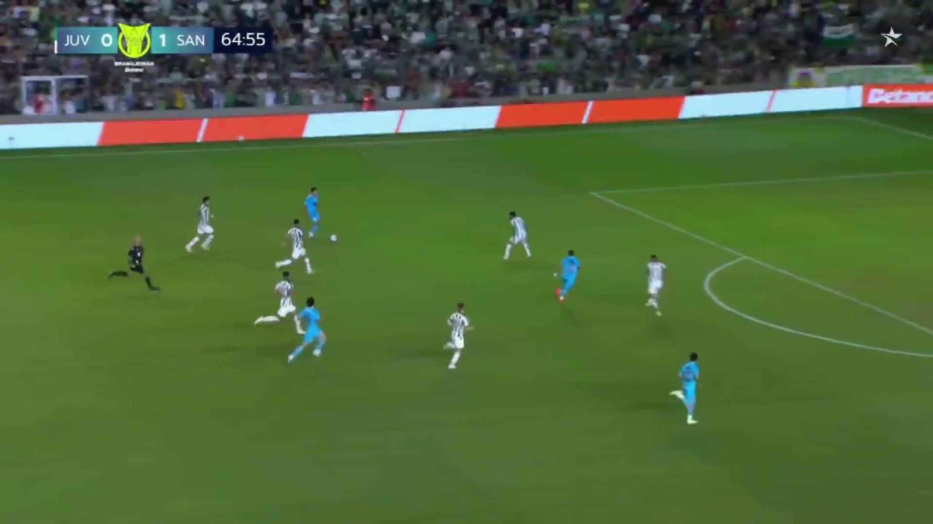 他回来了内马尔小角度低射破门10分钟梅开二度