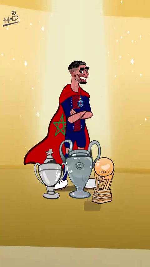 击败萨拉赫和奥斯梅恩外网动画恶搞阿什拉夫当选非洲足球先生