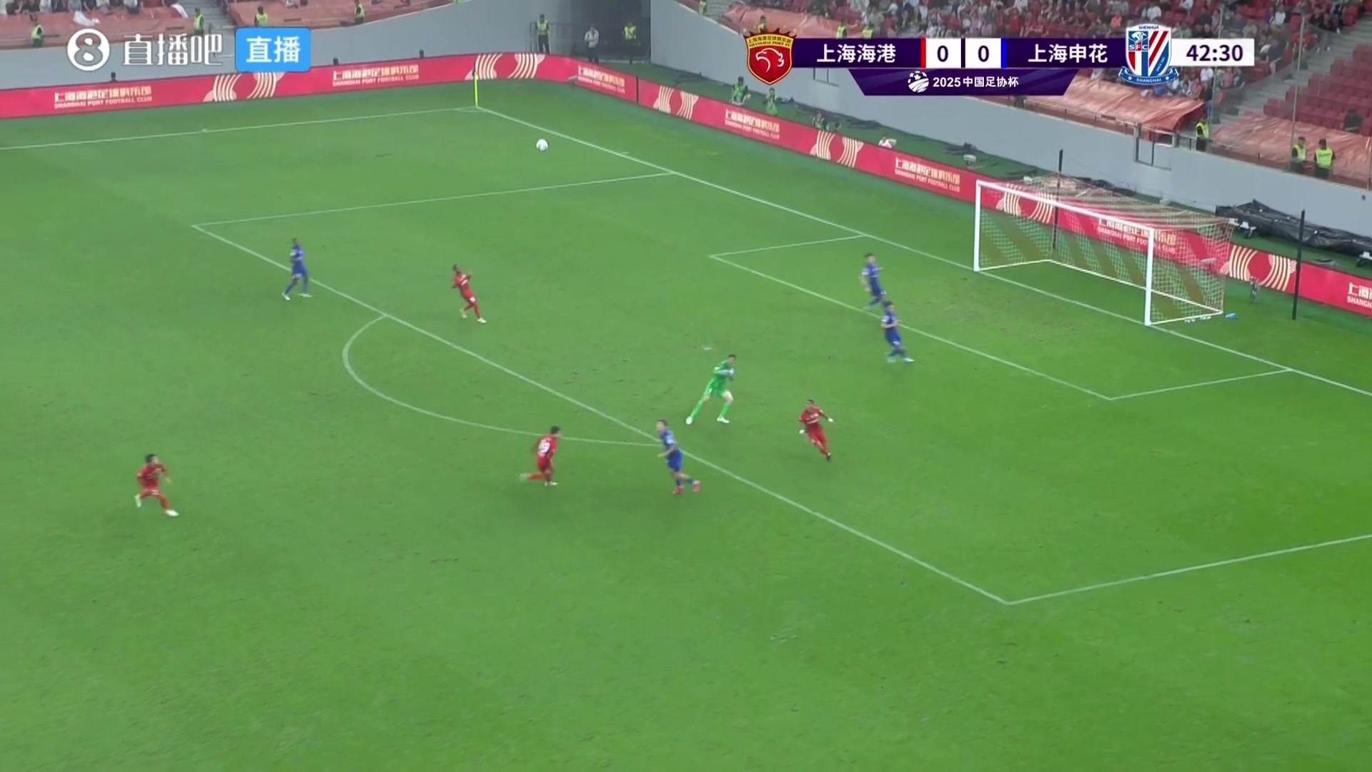 毒奶王楚淇刚说完海港浪费单刀要被惩罚申花一分钟后进球